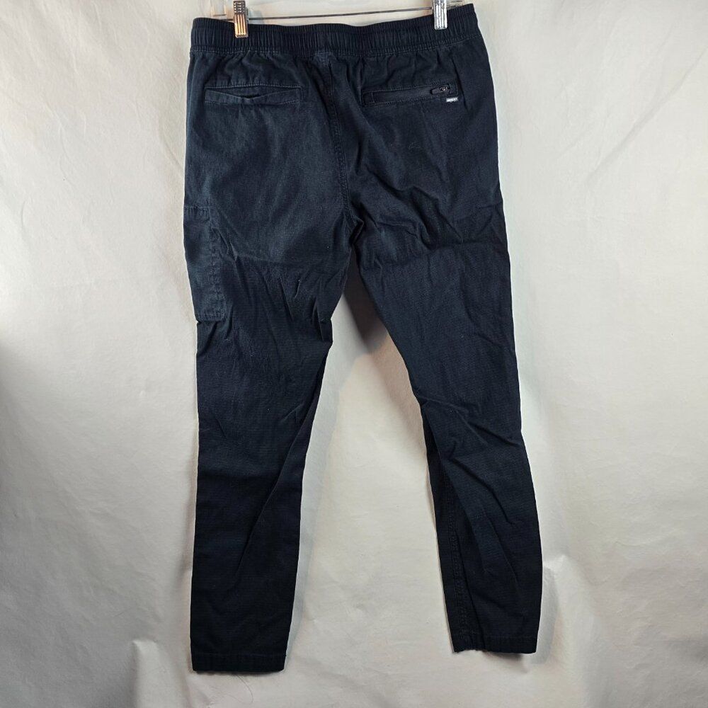 Hurley Pants Mens Medium Black Jogger Chino Drawstring Casual Active Ripstop - Picture 5 of 11